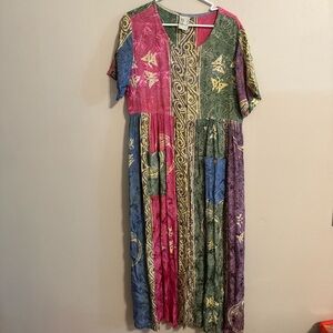 Colorful Patchwork Maxi Dress